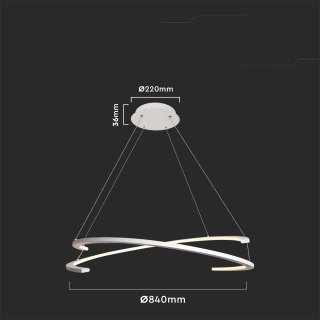 Oprawa Zwieszana V-TAC LED 48W 80x120cm Ściemnialna VT-7908 3000K 5150lm