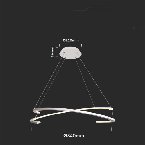 Oprawa Zwieszana V-TAC LED 48W 80x120cm Ściemnialna VT-7908 4000K 5150lm