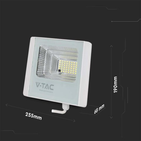 Projektor LED Solarny V-TAC 20W Biały IP65, Pilot, Timer VT-60W 6400K 1650lm