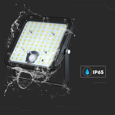 Naświetlacz Projektor LED Solarny V-TAC 30W IP65, Pilot Timer, LiFePo 6.4V 6000mA Czarny VT-432 4000K 4800lm