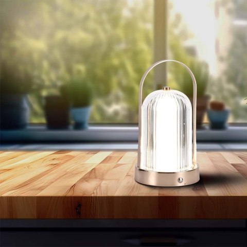 Lampka Biurkowa Nocna V-TAC 1W LED 22cm Ładowanie USB Ściemnianie Matowe Złoto VT-1057 3000K-6000K 55lm