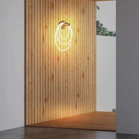 Oprawa Kinkiet Ścienny V-TAC 37W LED 34x46cm Złoty Mat VT-7927 3000K 3940lm