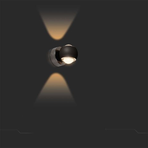 Oprawa Ścienna V-TAC 10W LED Kinkiet Góra Dół Czarna VT-7504 3000K 950lm