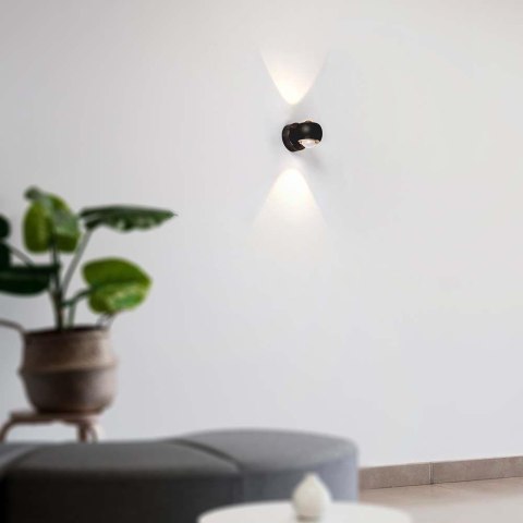 Oprawa Ścienna V-TAC 10W LED Kinkiet Góra Dół Czarna VT-7504 3000K 950lm