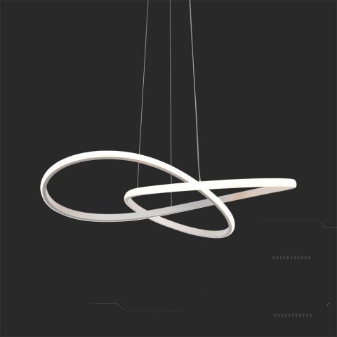 Lampa Wisząca żyrandol Oprawa Zwieszana V-TAC 20W LED Biała VT-7799 3000K 2540lm