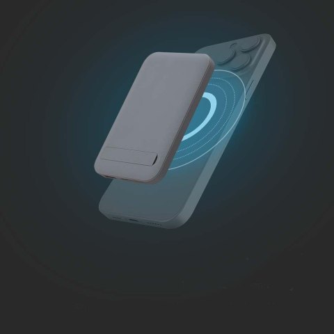 Power Bank V-TAC 10000mAh SLIM TYPE C Szary Ładowanie bezprzewodowe VT-3529