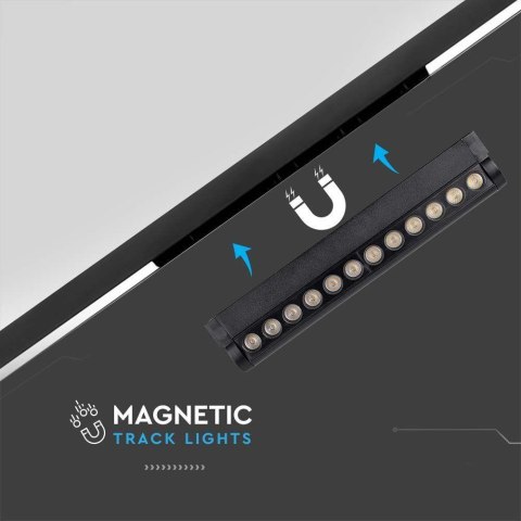 Oprawa Projektor Szynosystem Magnetyczny 48V V-TAC 12W LED 34st VT-42012 6400K 1300lm 3 Lata Gwarancji