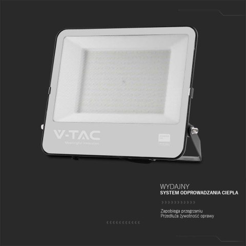 Naświetlacz Projektor LED V-TAC 200W 135Lm/W SAMSUNG CHIP Czarny VT-44201 4000K 22960lm 5 Lat Gwarancji