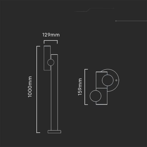 Słupek Ogrodowy V-TAC 4W LED 100CM Biały IP44 VT-1187 4000K 390lm