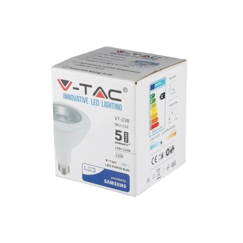 Żarówka LED V-TAC SAMSUNG CHIP 14W E27 PAR38 VT-238 6400K 1100lm 5 Lat Gwarancji
