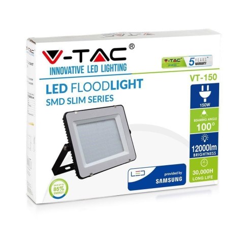 Projektor LED V-TAC 150W SAMSUNG CHIP Czarny VT-150-B 3000K 12000lm 5 Lat Gwarancji