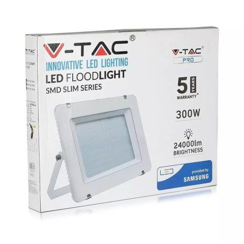 Projektor LED V-TAC 300W SAMSUNG CHIP Biały VT-300-W 4000K 24000lm 5 Lat Gwarancji
