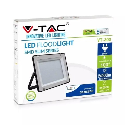 Projektor LED V-TAC 300W SAMSUNG CHIP Czarny VT-300 4000K 24000lm 5 Lat Gwarancji