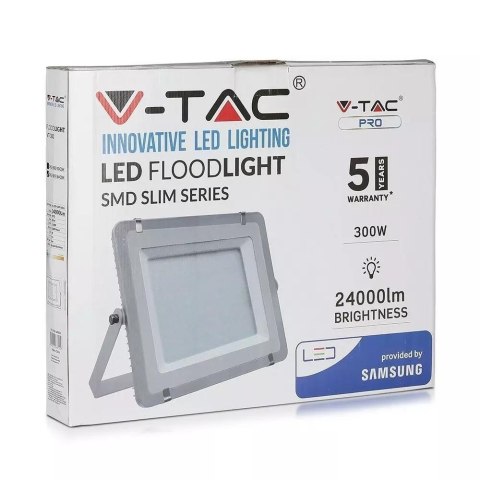 Projektor LED V-TAC 300W SAMSUNG CHIP Szary VT-300-G 4000K 24000lm 5 Lat Gwarancji