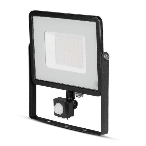Projektor LED V-TAC 50W SAMSUNG CHIP Czujnik Ruchu Funkcja Cut-OFF Czarny VT-50-S-B 6400K 4000lm 5 Lat Gwarancji