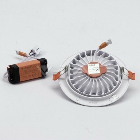 Oprawa V-TAC LED Downlight SAMSUNG CHIP 20W Ruchoma VT-2-20 4000K 1600lm 5 Lat Gwarancji