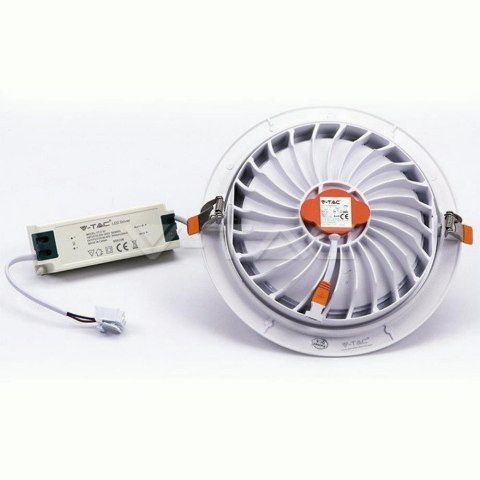 Oprawa V-TAC LED Downlight SAMSUNG CHIP 30W Ruchoma VT-2-30 4000K 2400lm 5 Lat Gwarancji