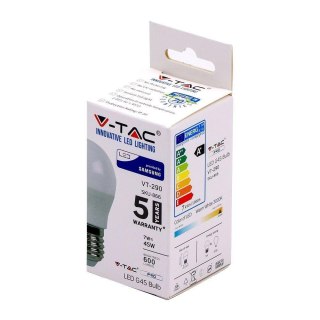 Żarówka LED V-TAC SAMSUNG CHIP 7W E27 Kulka G45 VT-290 4000K 600lm 5 Lat Gwarancji