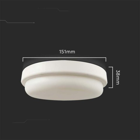 Plafon lampa sufitowa V-TAC 12W LED Okrągły 151x38mm IP54 VT-8095 3000K 1160lm