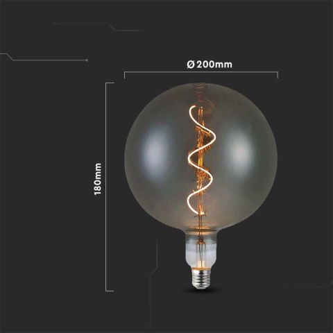 Żarówka LED V-TAC 4W E27 G200 18cm Filament Szara Dymiona VT-2271 2700K 120lm