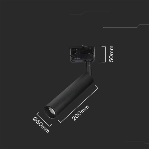 Oprawa Szynosystem 3F V-TAC 15W LED SAMSUNG CHIP CRI90+ Czarna VT-415 3000K 1500lm 5 Lat Gwarancji