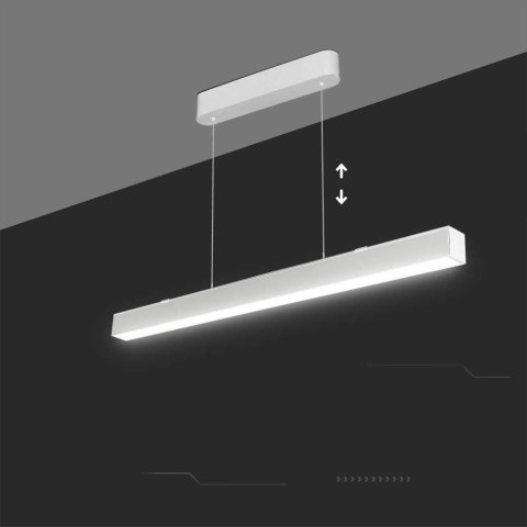 Oprawa V-TAC LED Linear SAMSUNG CHIP 40W CCT Zwieszana 120cm Biała VT-7-44 3000K+4000K+6400K 3400lm 5 Lat Gwarancji
