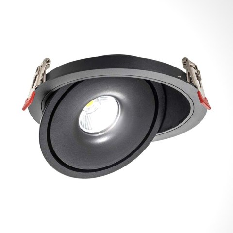 Lampa Oprawa V-TAC LED Uchylny Downlight 12W LED COB CRI90+ CCT Czarna VT-2512 3000K-4000K-6400K 785lm