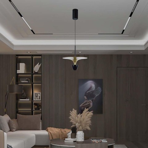 Oprawa Zwieszana V-TAC 9W LED Czarny+Złoty VT-7832 3000K 1000lm
