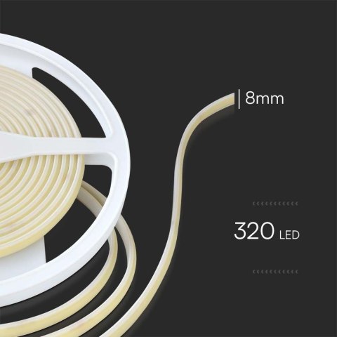Taśma LED V-TAC Bezpunktowa COB 320LED 24V IP67 10W/m VT-COB 320 Kolor Czerowny