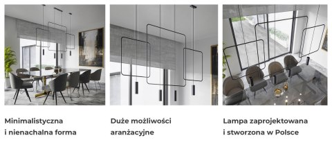 Sollux Lampa wisząca RANA 2 czarna
