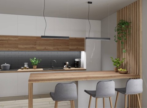 Sollux Lampa Plafon PINNE 90 czarny 3000K