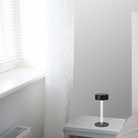 Lampka Biurkowa Nocna V-TAC 3W LED 23cm Ładowanie USB CCT Ściemnianie Czarna VT-7567 3000K-6000K 210lm