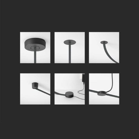 Mocowanie Podłogowe 60x130mm Szynosystem Taśmowy 48V V-TAC Czarne 3 Lata Gwarancji