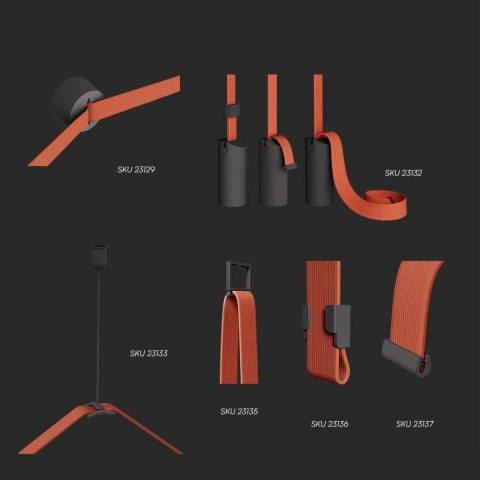 Mocowanie natynkowe 205x50mm Szynosystem Taśmowy 48V V-TAC Czarne 3 Lata Gwarancji