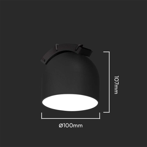 Oprawa Projektor Szynosystem Taśmowy 48V V-TAC 12W LED 120st Czarna VT-41112 3000K 800lm 3 Lata Gwarancji