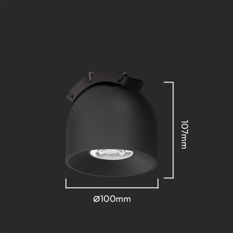 Oprawa Projektor Szynosystem Taśmowy 48V V-TAC 12W LED 38st Czarna VT-41012 3000K 800lm 3 Lata Gwarancji