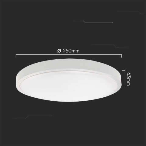 Plafon Lampa Sufitowa V-TAC 18W LED Okrągły 25cm Natynkowy 4000K 1830lm