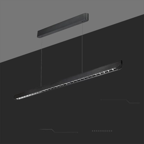 Oprawa V-TAC LED Linear SAMSUNG CHIP LIFUD Driver 36W 60st CCT Zwieszana 120cm Czarna VT-7-36 3000K-4000K-6400K 2880lm 5 Lat Gwa