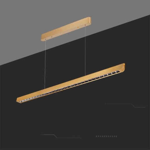 Oprawa V-TAC LED Linear SAMSUNG CHIP LIFUD Driver 36W 60st CCT Zwieszana 120cm Złoty MAT VT-7-36 3000K-4000K-6400K 2880lm 5 Lat 
