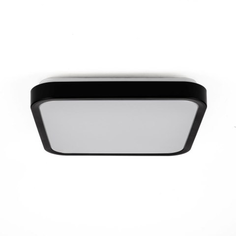 Plafon  Lampa Sufitowa V-TAC 18W LED Kwadrat 25x25cm Natynkowy IP44 Czarny VT-8618B 3000K 1830lm