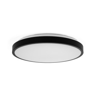 Plafon V-TAC 36W LED Okrągły 35cm Natynkowy IP44 Czarny VT-8630B 3000K 3820lm