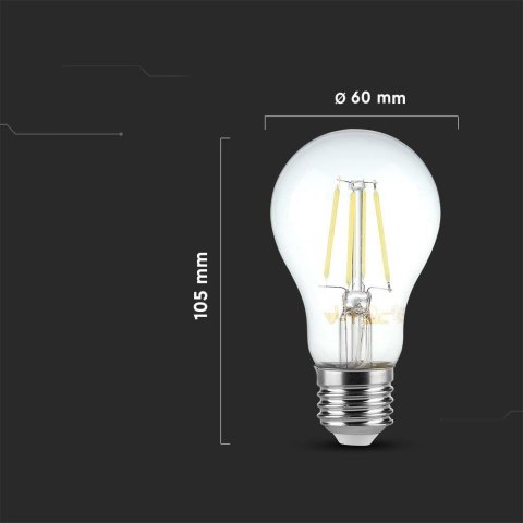 Żarówka LED V-TAC 4W Filament E27 A60 VT-1885 6500K 400lm