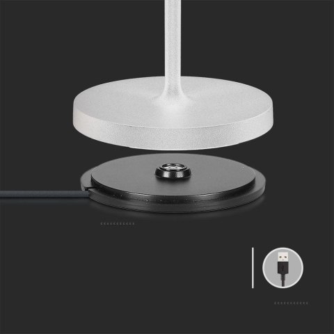 Lampka Biurkowa Nocna V-TAC 1,5W LED Ładowanie Ściemnianie IP54 Biała VT-7997 3000K 150lm