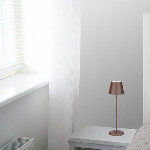 Lampka Biurkowa Nocna V-TAC 1,5W LED Ładowanie Ściemnianie IP54 Brąz, Corten VT-7997 3000K 150lm