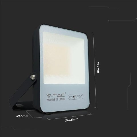 Projektor LED V-TAC 100W Czarny EVOLUTION 150Lm/W VT-49161 3000K 15000lm 5 Lat Gwarancji