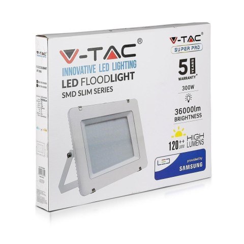 Projektor LED V-TAC 300W SAMSUNG CHIP SLIM Biały 120Lm/W VT-306 6400K 36000lm 5 Lat Gwarancji