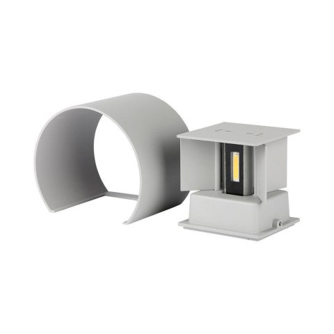 Oprawa Ścienna 6W V-TAC Góra Dół Regulowana Szary Okrągły IP65 Bridgelux VT-756 4000K 700lm