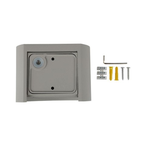 Oprawa Ścienna 6W V-TAC Góra Dół Regulowana Szary Okrągły IP65 Bridgelux VT-756 4000K 700lm