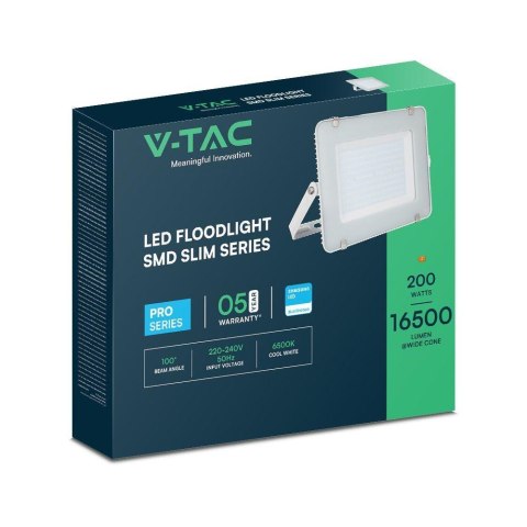Projektor LED V-TAC 200W SAMSUNG CHIP Biały VT-200 6500K 16500lm 5 Lat Gwarancji