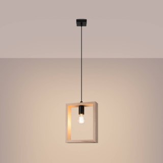 Sollux Lighting Lampa wisząca ARIES naturalne drewno